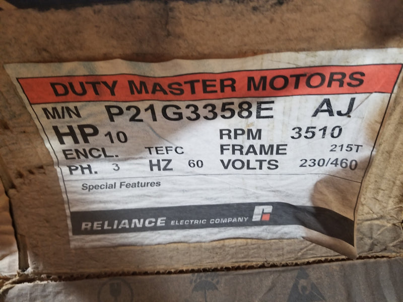 Reliance P21G3358E 10HP 3 Phase Electric Motor