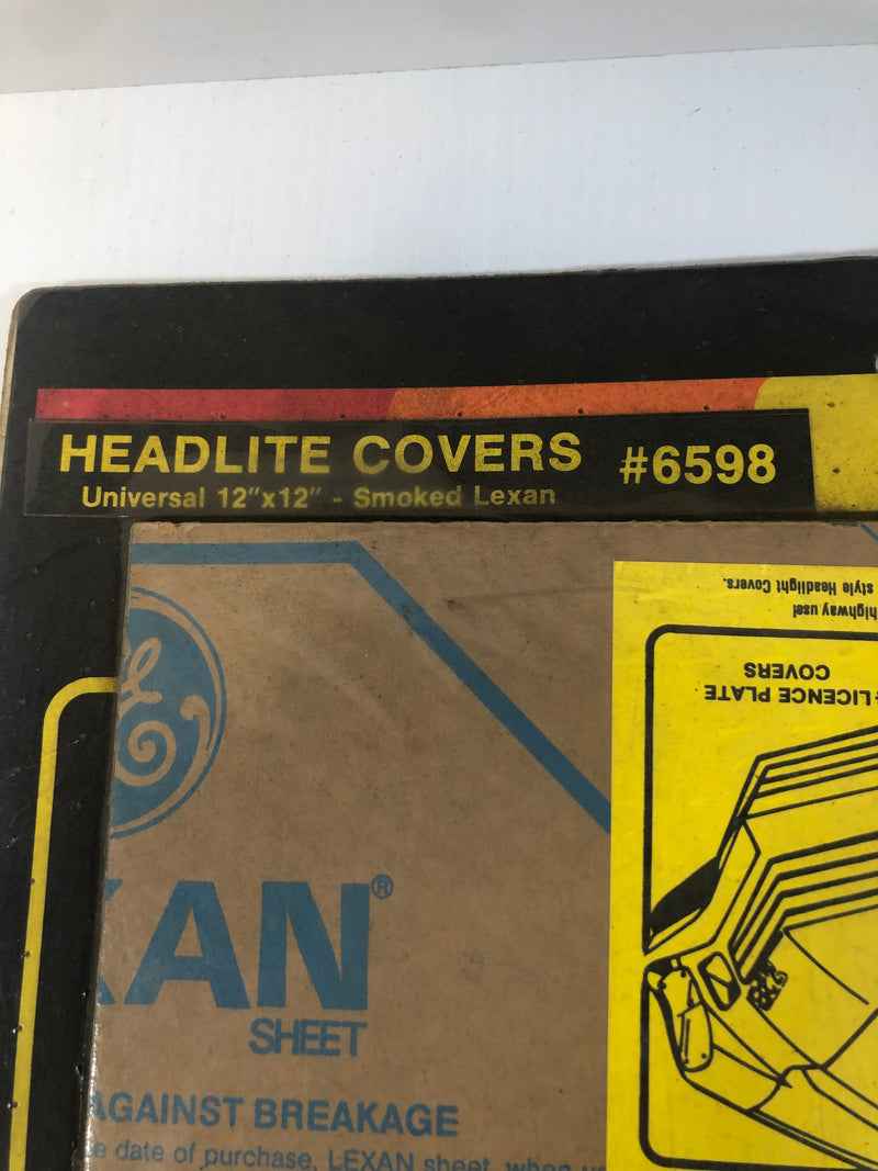 Mr. Gasket Headlite Covers Smoked Lexan 6598 Universal 12" x 12"