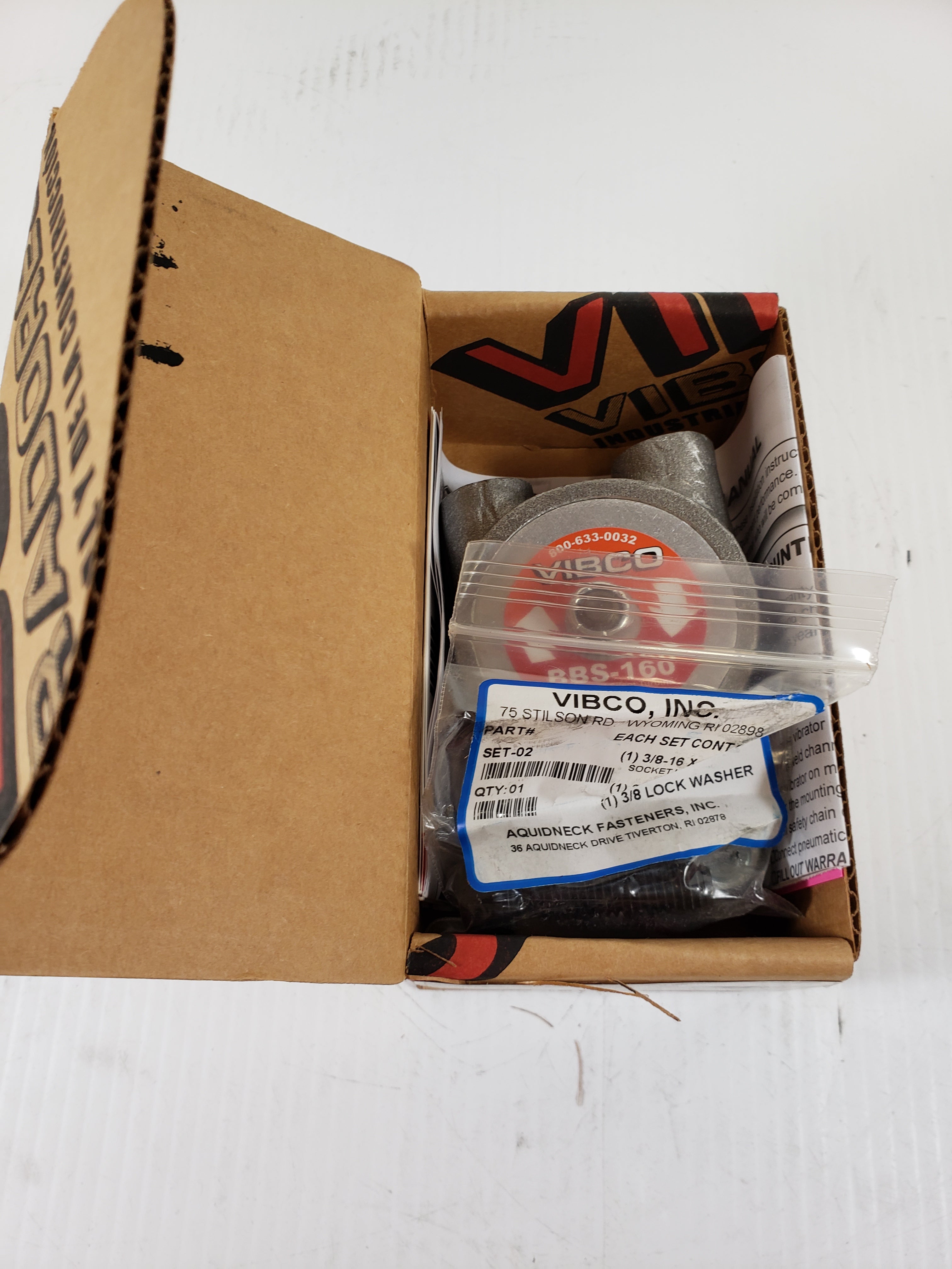 VIBCO BBS-160 Silent Turbine Pneumatic Vibrator 80 PSI 160 Lbs. 9000 RPM