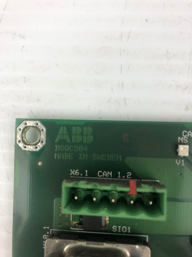 ABB DSQC504 Robotics Base Connection Unit Board Only / 3HAC 4158-1/04