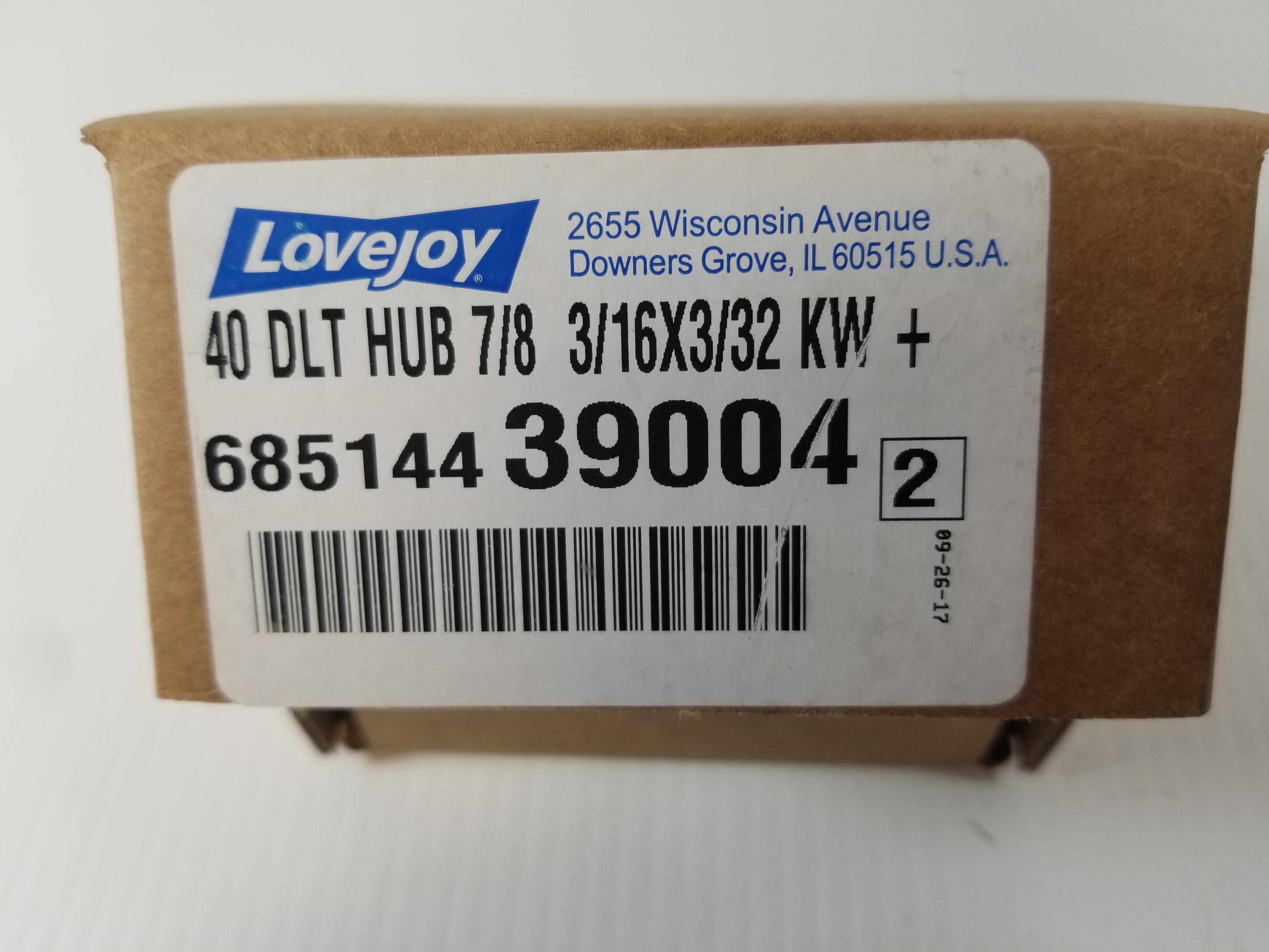 Lovejoy 39004 40 DLT Hub 7/8 3/16 X 3/32 KW