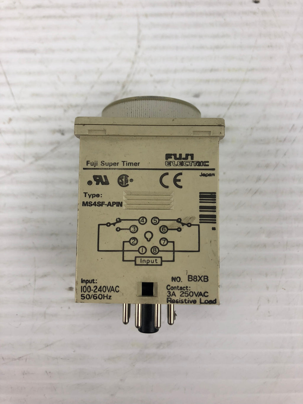 Timer Power Fuji Fuji Electric MS4SF-APIN Super Timer 0-1.2 MIN 100-240 VAC 50/60 Hz
