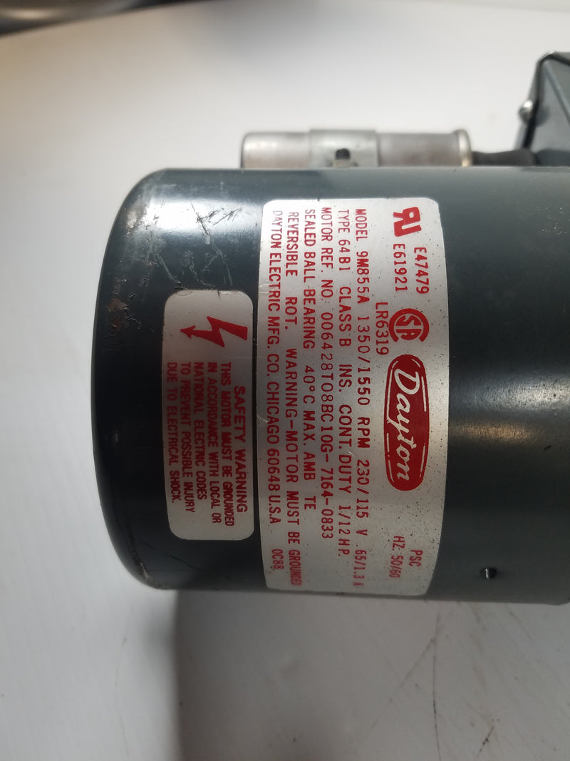 Dayton 4Z523 1/15HP Single Phase Permanent Split Capacitor Gearmotor