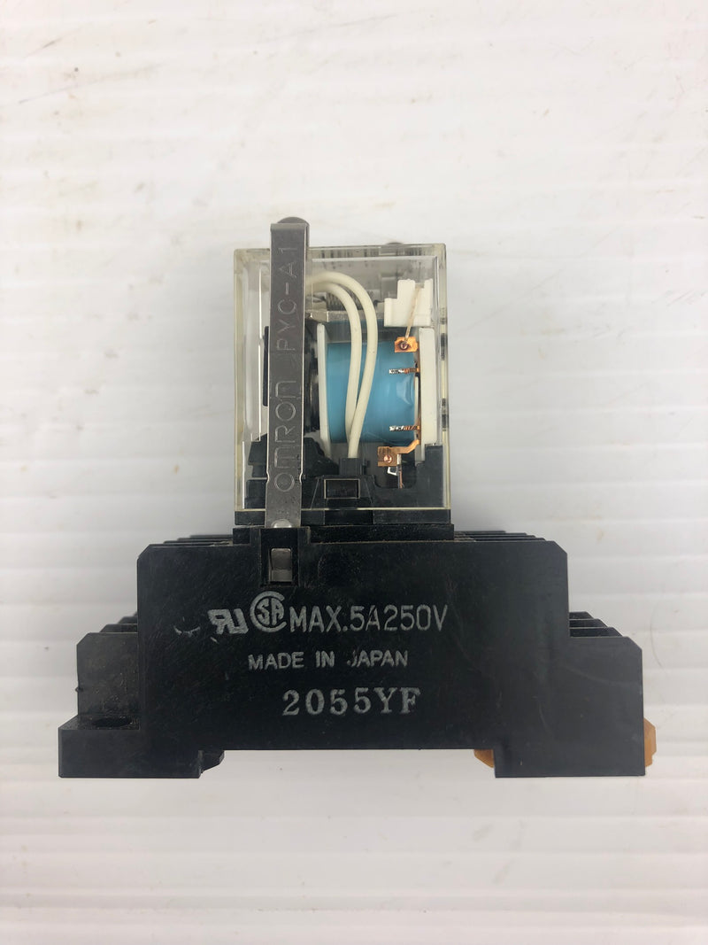 Omron MY4N-D2 Relay with Base 2055YF 24VDC