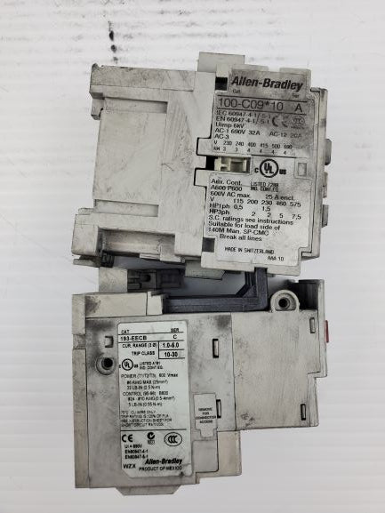 Allen-Bradley 100-C09*10 Series A Contactor With 193-EECB Series C Connected