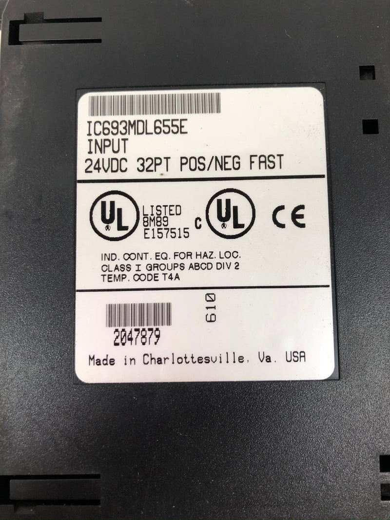 GE Fanuc IC693MDL655E Input Module 24VDC 32PT Pos/Neg Fast