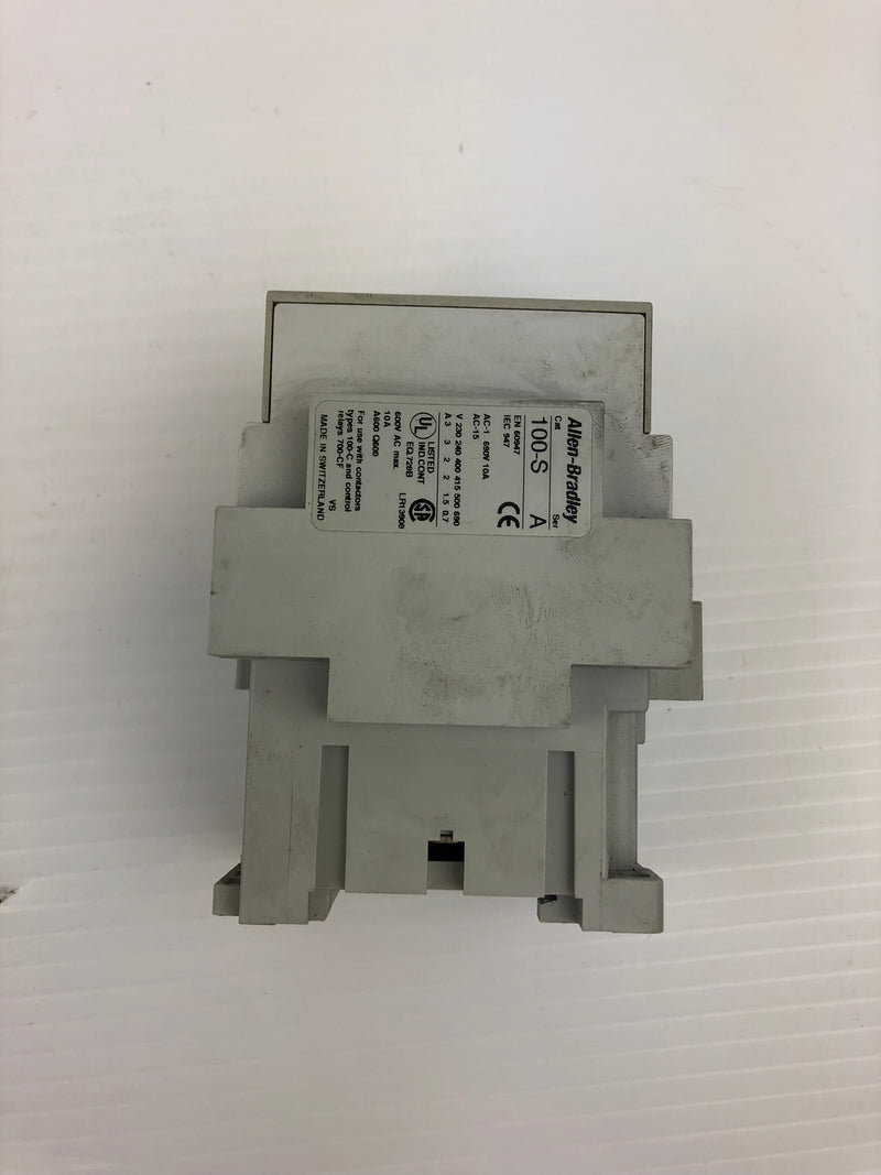 Allen-Bradley Contactor 100-C43*00 Ser A With Auxiliary Contact 100-S Ser A