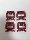 Allen-Bradley 1492-HM3 Terminal Block 600V - Lot of 4 Red