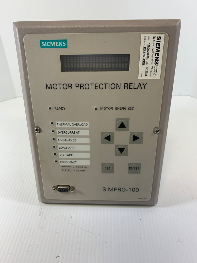 Siemens Motor Protection Relay SIMPRO-100