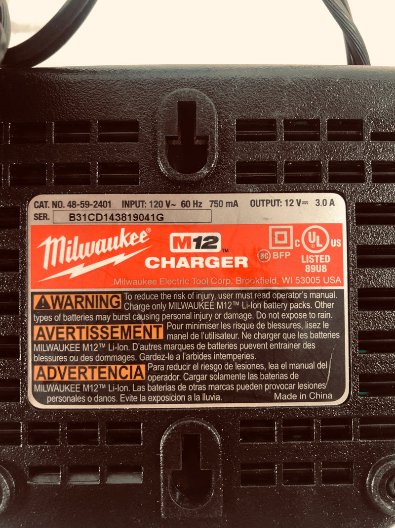 Milwaukee Battery Charger M12 48-59-2401 (Lot of 2)