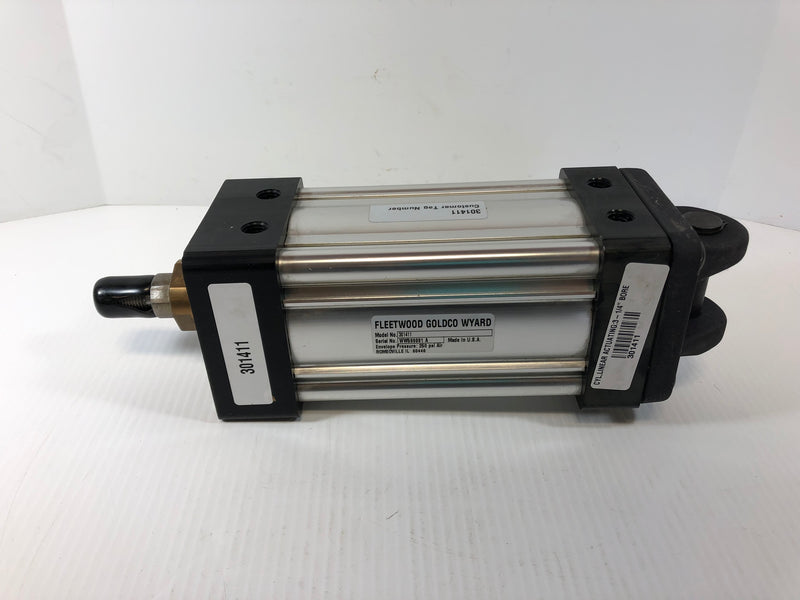 Fleetwood Goldco Wyard 301411 Pneumatic Air Cylinder 250 PSI 1/4" Bore