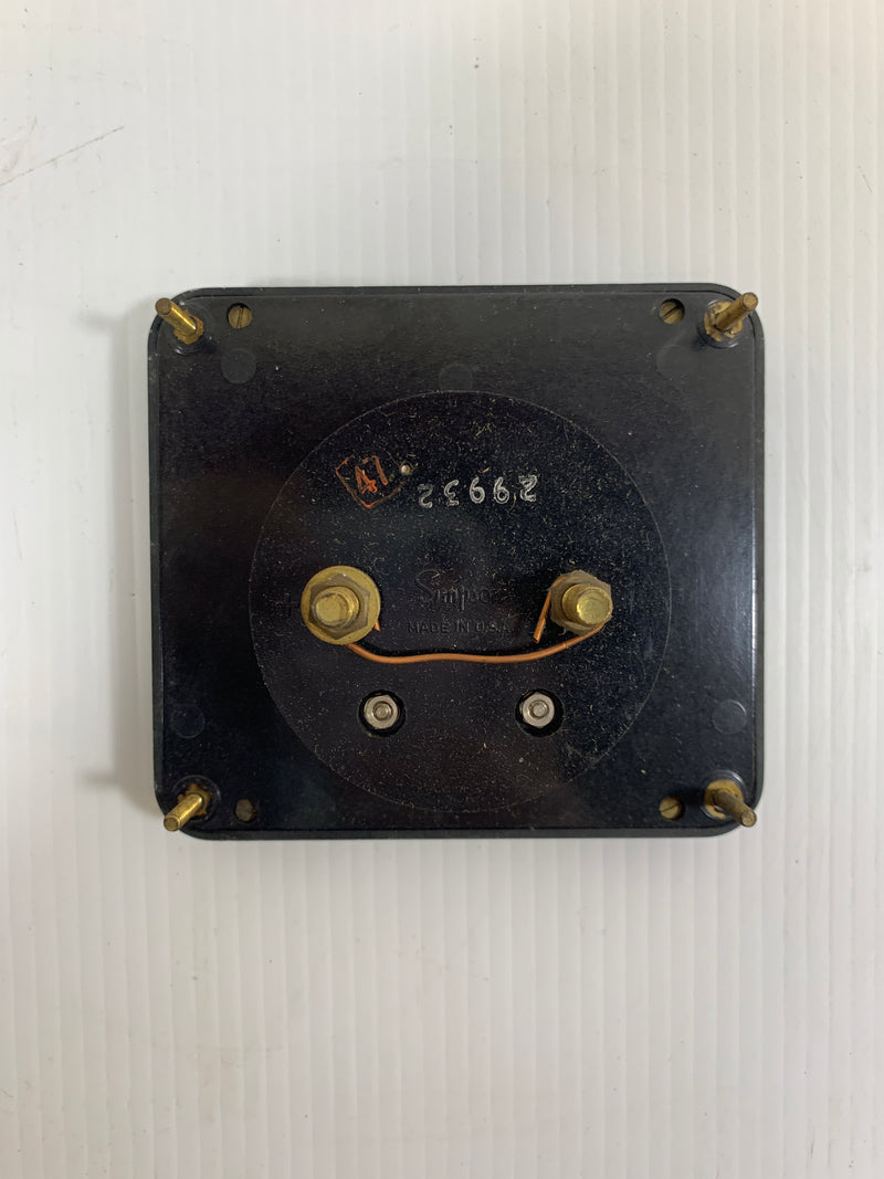 Simpson Panel Meter Model 29 0-100 AC Volts