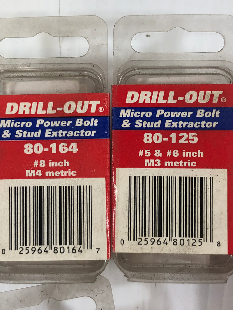 HeliCoil Drill-Out Micro Power Bolt & Stud Extractor Lot of 6