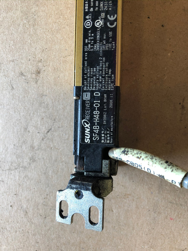 SunX SF4B-H48-01 D Receiver Safety Light Curtain SFB-CB05(D)-A-P Connector Cable