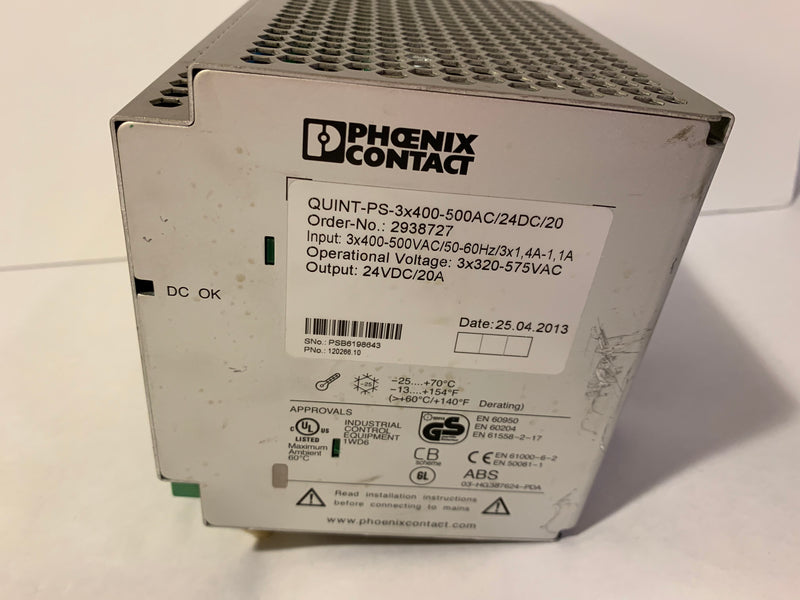 Phoenix Contact QUINT-PS-3x400-500AC/24DC/20 Power Supply