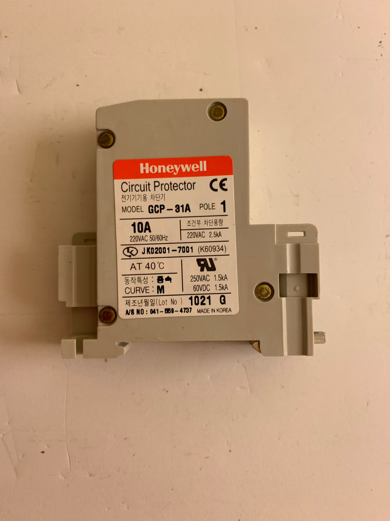 Honeywell GCP-31A Single Pole 10A Circuit Breaker