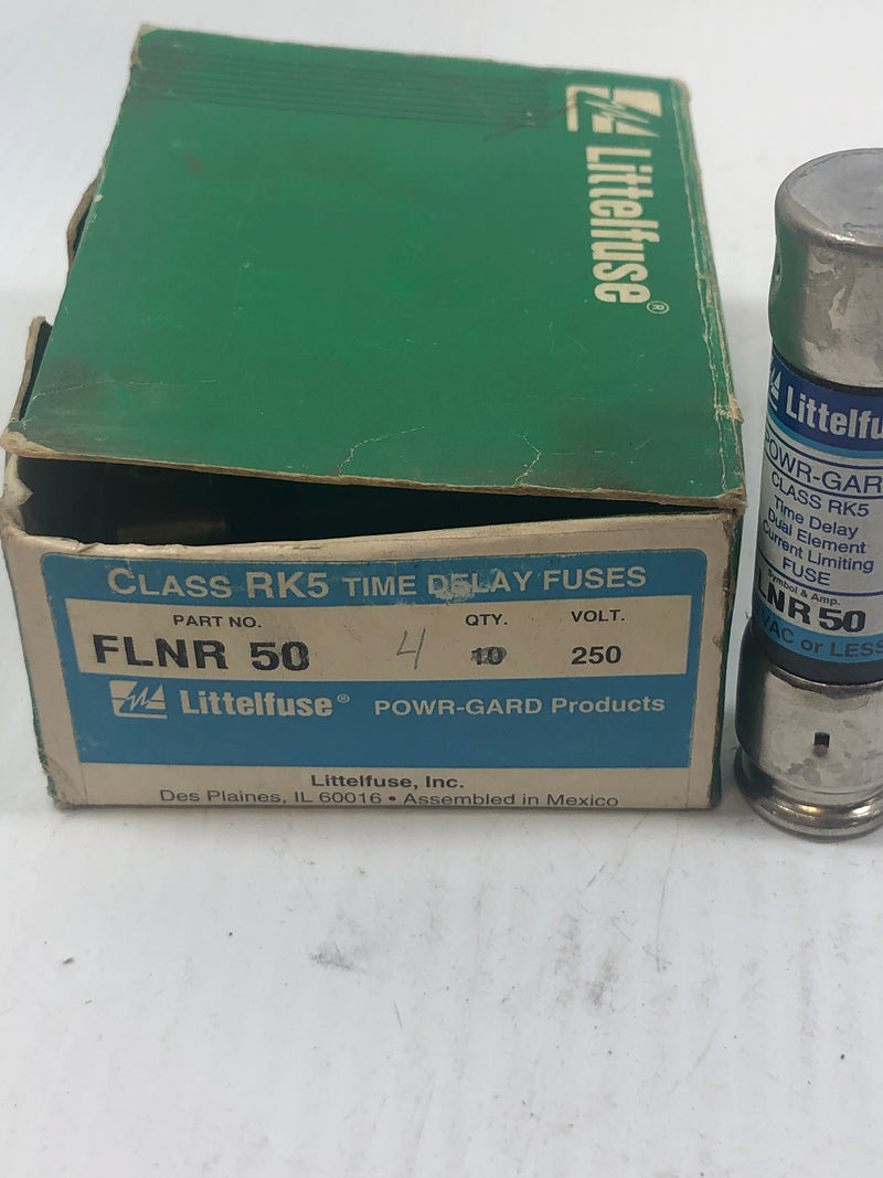 Littelfuse Class RK5 Time Delay Fuse FLNR 50 Box of 10