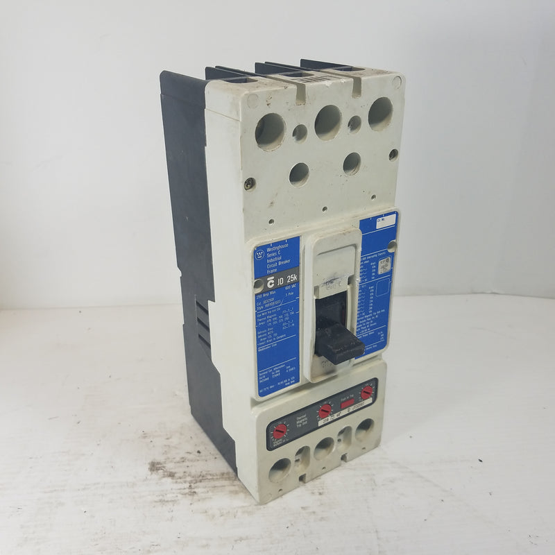 Westinghouse JD3250F 3-Pole 250A Adjustable Circuit Breaker