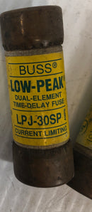 Buss Low-Peak Current Limiting Fuse 2 LPJ-25SP and 1 LPJ-30SP