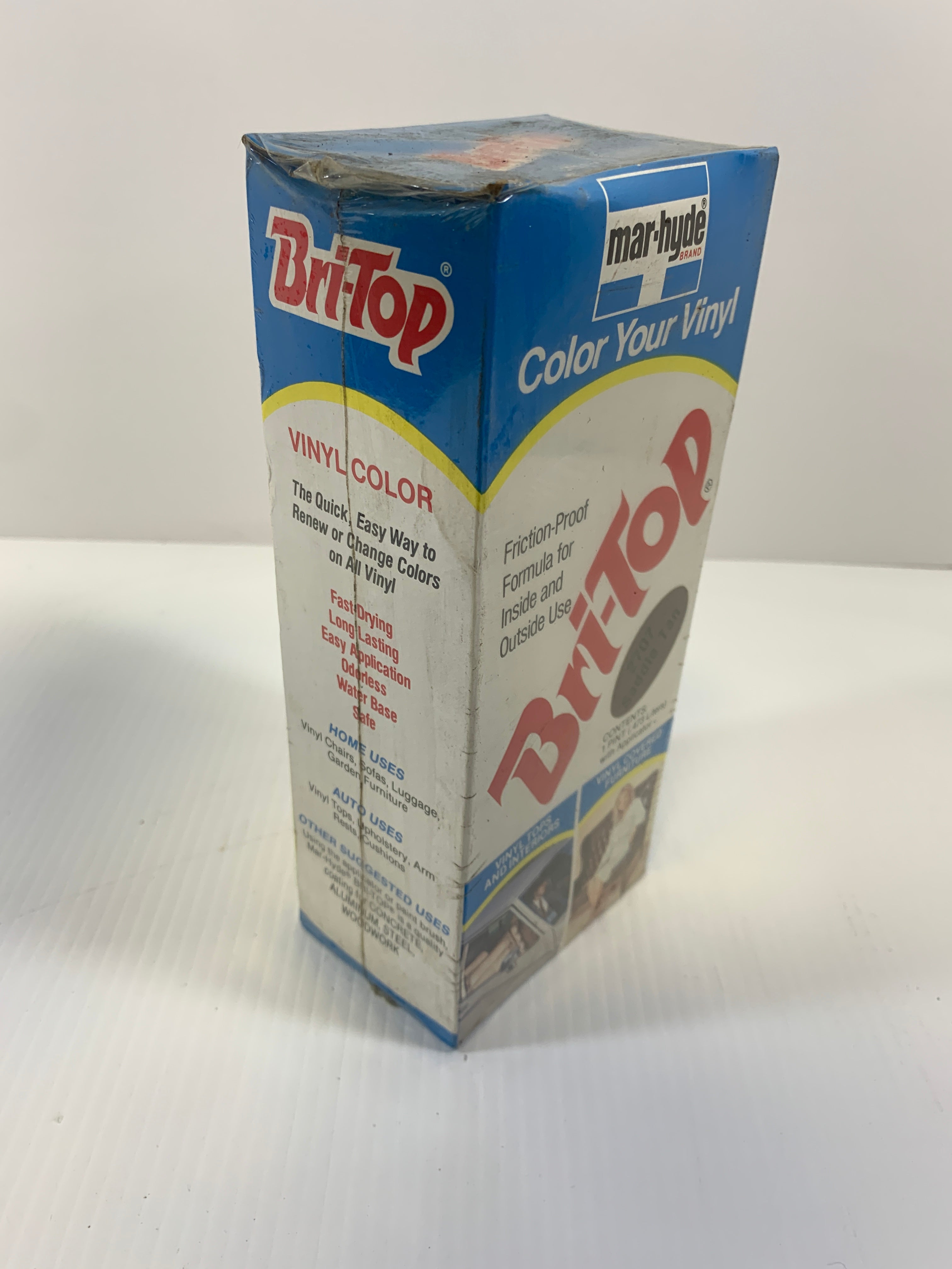 Mar-Hyde Bri-Top Vinyl Color 2707 Saddle Brown Collectible Vintage Box