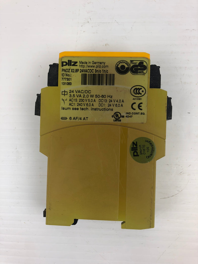 Pilz PNOZ X2.8P Safety Relay 24VAC/DC 3n/o 50/60 Hz 3.5 VA 2.0 W