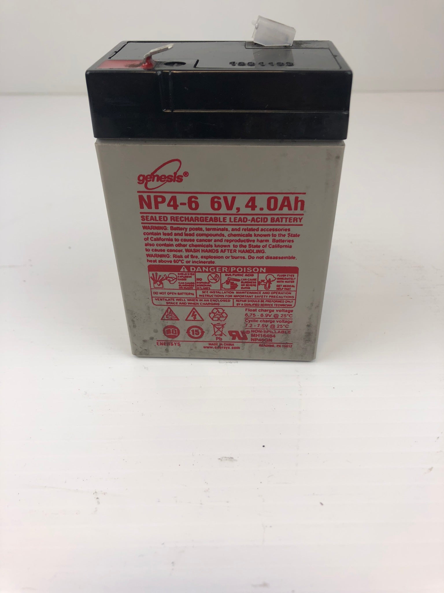 Genesis NP4-6 Sealed Rechargeable Lead-Acid Battery 6V 4.0Ah