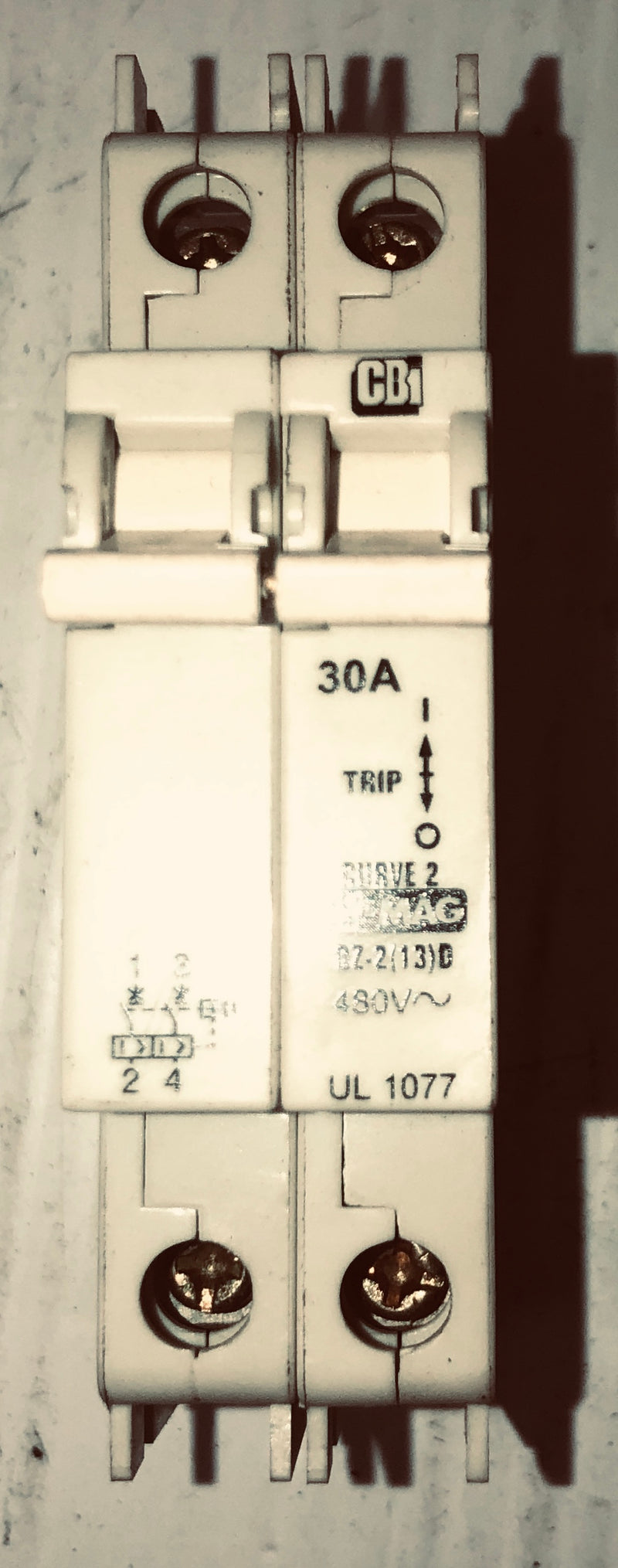 Hy-Mag Curve 2 Circuit Breaker 2 Pole 30 Amp