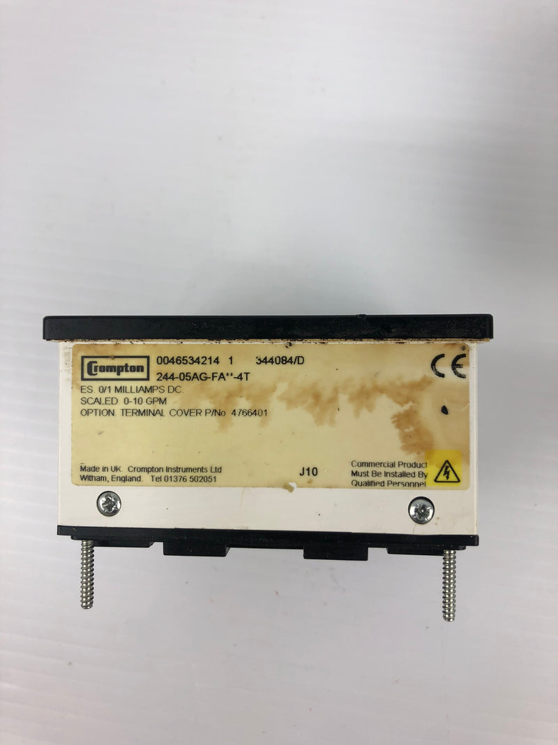 Crompton 244-05AG-FA**-4T Panel Meter 0-10 GPM