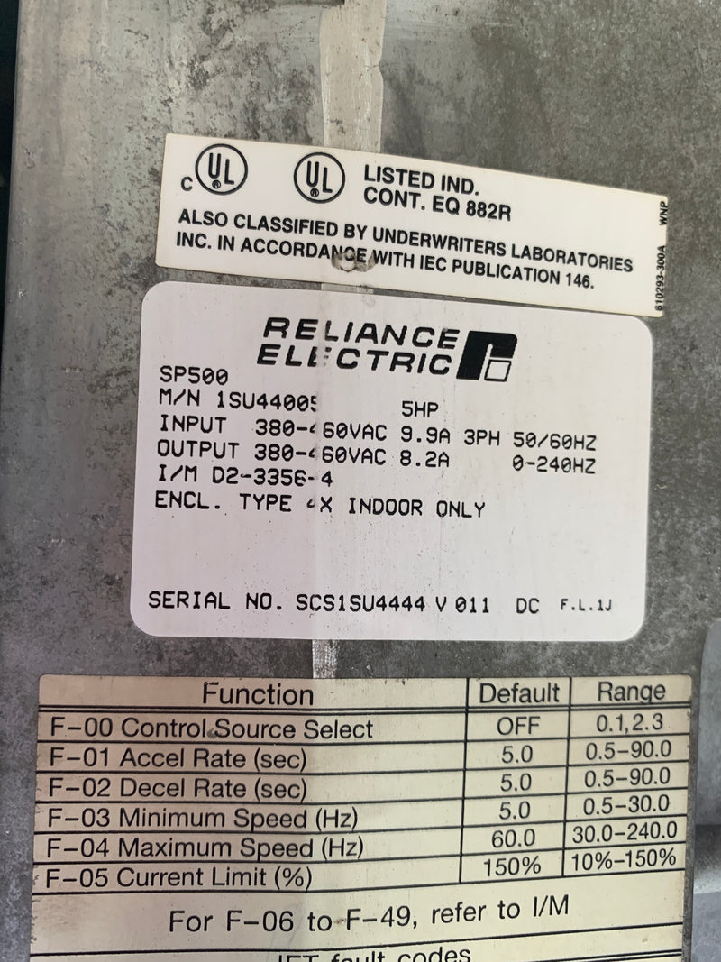 Reliance Electric Easy Clean Plus 1SU44005 SP500