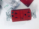 Cooper Wiring Devices Red GFCI Hospital Grade VGFH20RD Lot of 2
