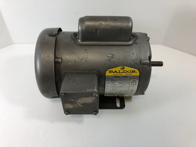 Baldor L3405 Industrial Motor Single Phase 0.33 HP 3450 RPM