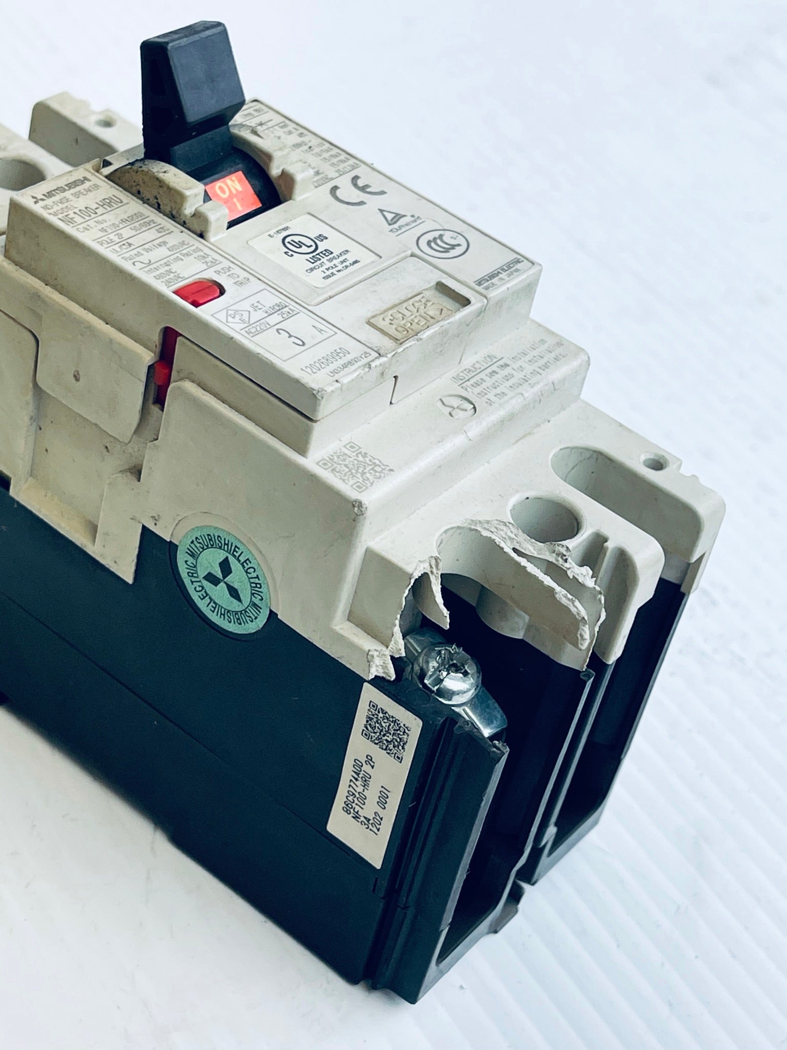 Mitsubishi 2 Pole No-Fuse Circuit Breaker NF100-HRU