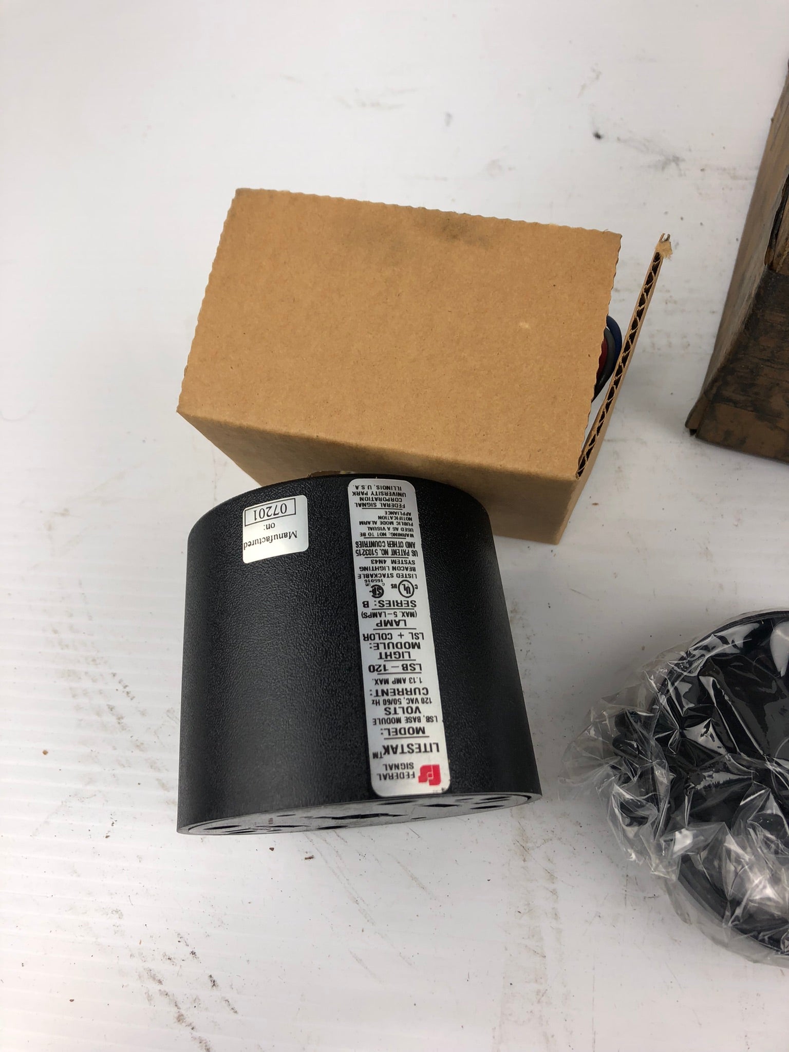 Federal Signal LSB-120 Lite Stak Base Black Plastic Series B 120V