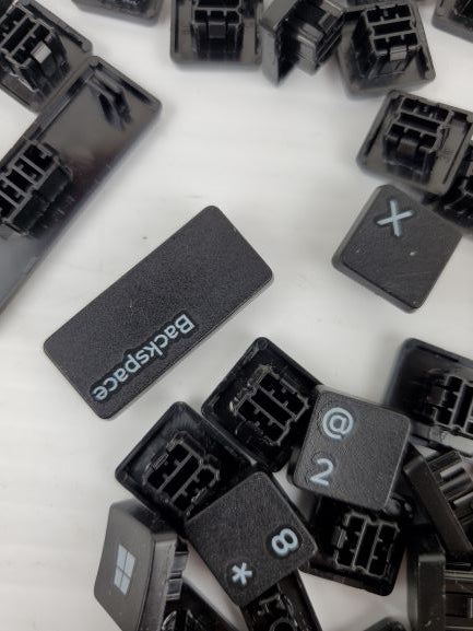 Keyboard Key Caps - Flat Black Key Caps - Full Set of Key Caps - Crafts - Art