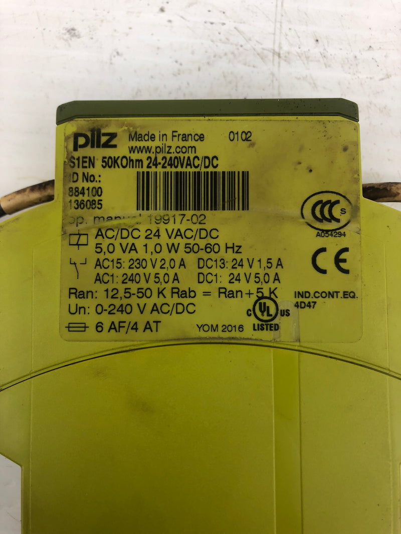 Pilz S1EN 50KOHM 24-240VAC/DC Safety Relay