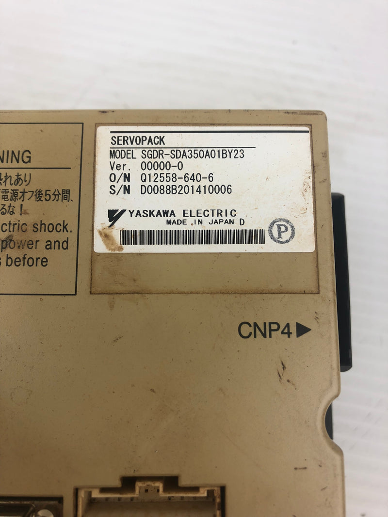 Yaskawa Electric SGDR-SDA350A01BY23 Servopack Driver