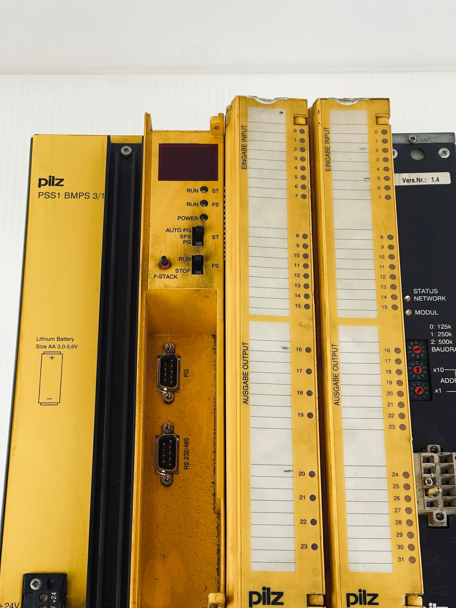 Pilz Module Rack Assembly PSS1 BMPS 3/1 PSS CPU 2 PSS DI20 Z PSS DI20 T DN-S