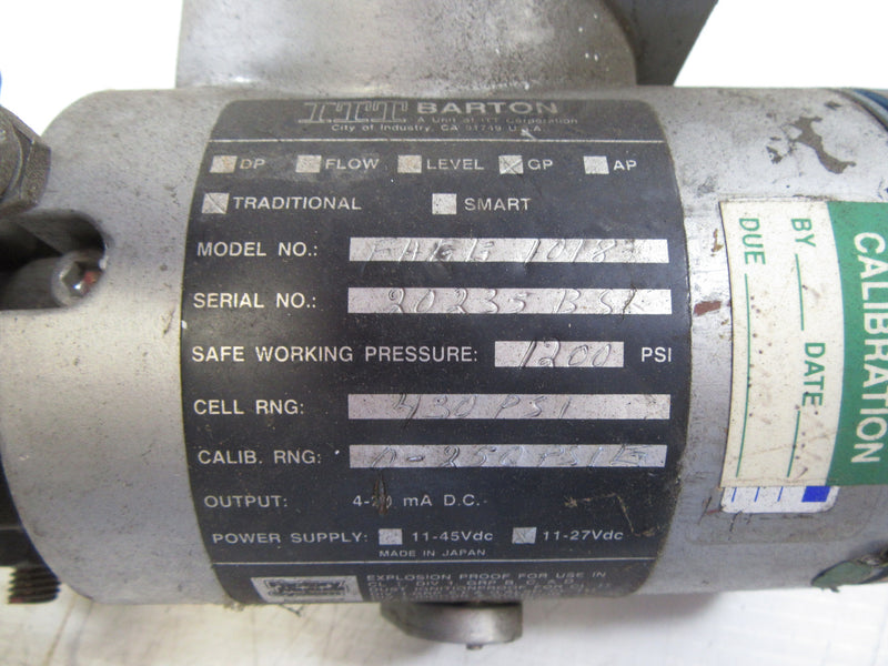 ITT Barton FAGG 1018 GP Traditional Pressure Valve