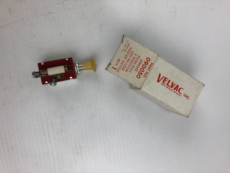 Velvac 090050 Push-Pull 3 Position Off-Hi-Low Heater Switch