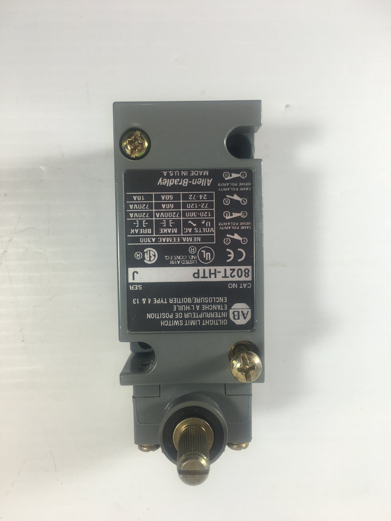 Allen Bradley Oil Tight Limit Switch 802T-HTP Series J