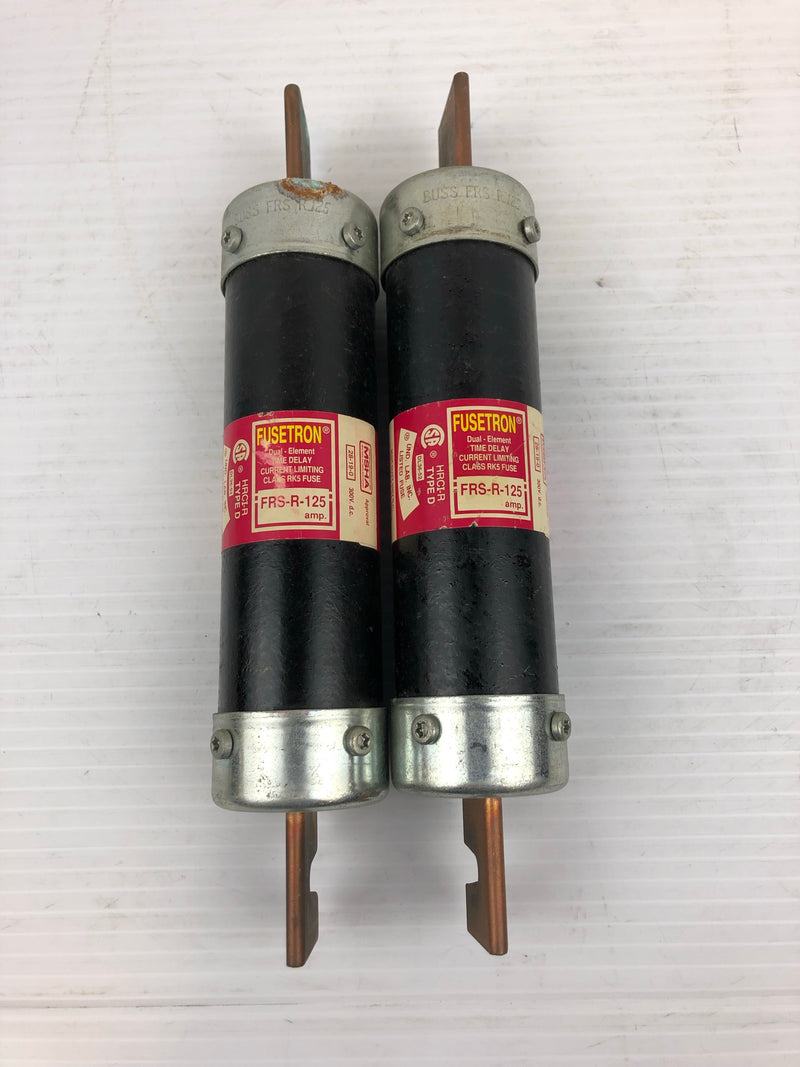 Fusetron FRS-R125 Dual Element Current Limiting Class RK5 600 V Lot of 2