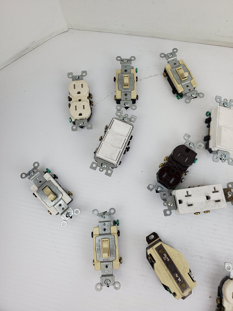Leviton Light Switches and Outlets -- Mixed Lot