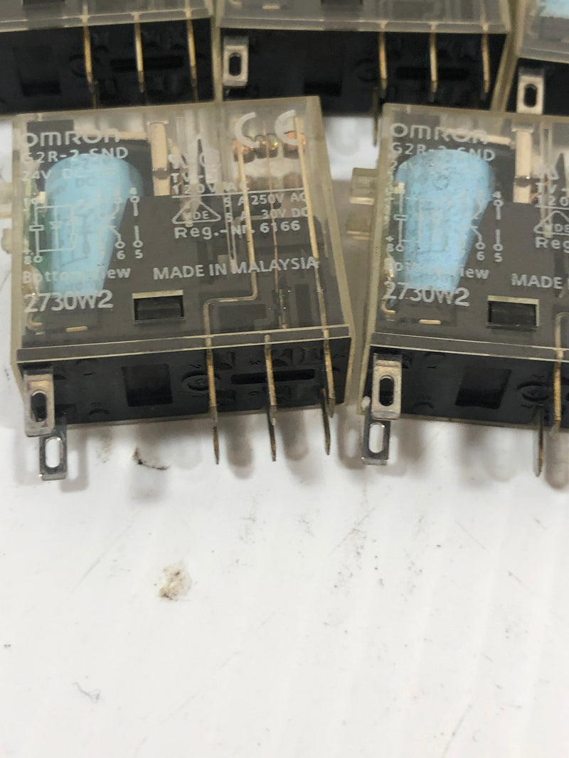 Omron Relay G2R-2-SND 24 VDC Lot of 11