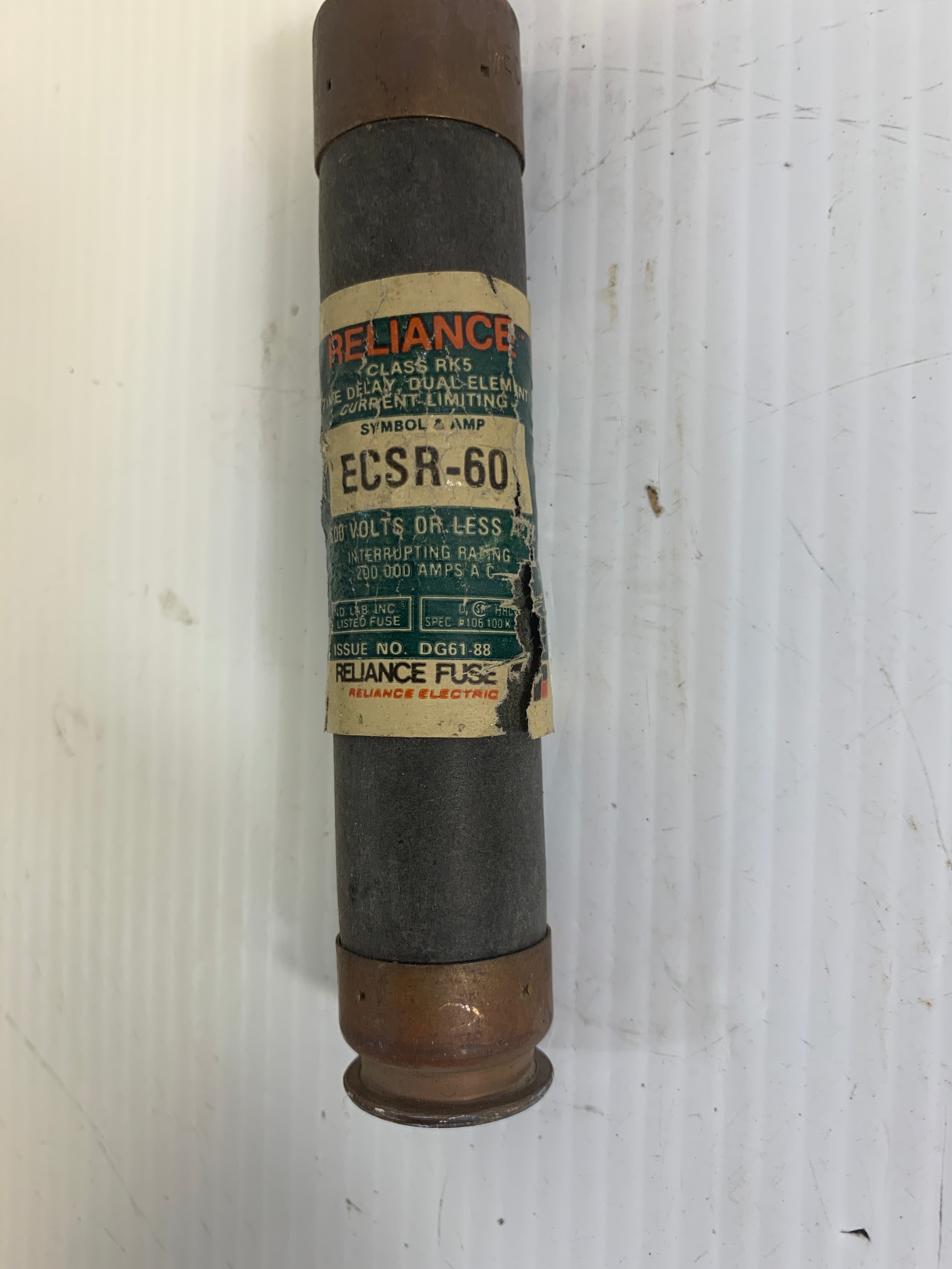 Reliance ECSR-60 Current Limiting Fuse - Lot of 3