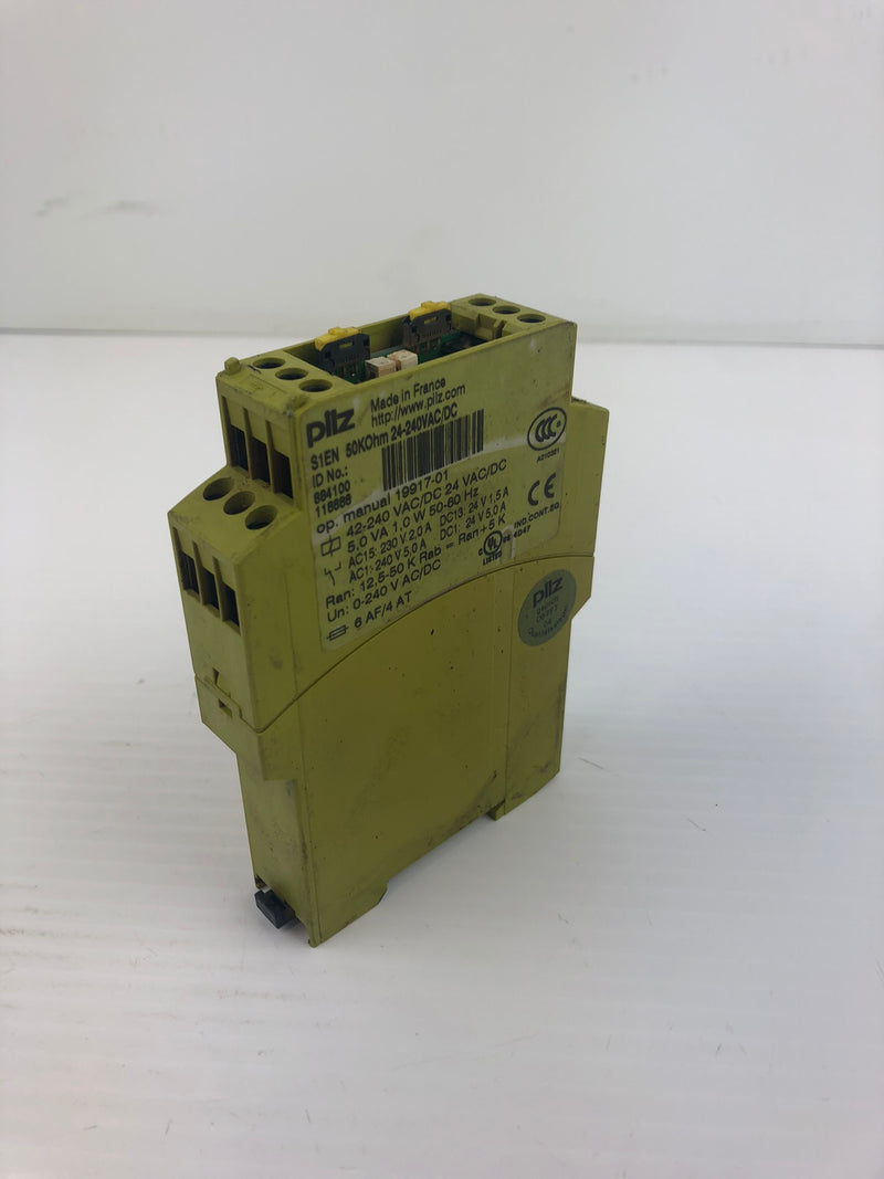 Pilz S1EN 50KOhm Safety Relay 24-240VAC/DC