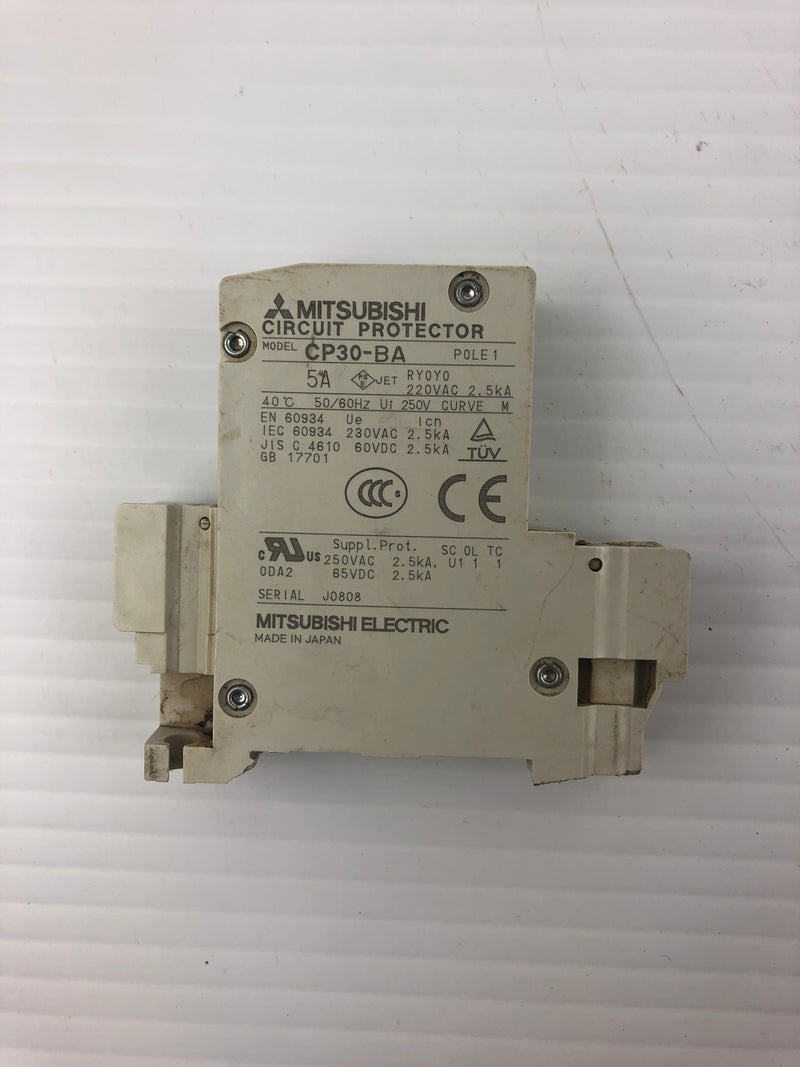 Mitsubishi CP30-BA Circuit Breaker 1 Pole 5 Amp 220V