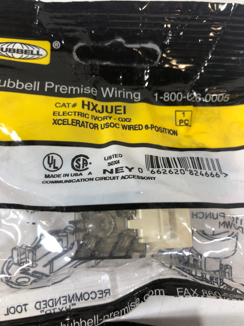 Hubbell Premise Wiring HXJUEI Electric Ivory GX2 (Lot Of 4)