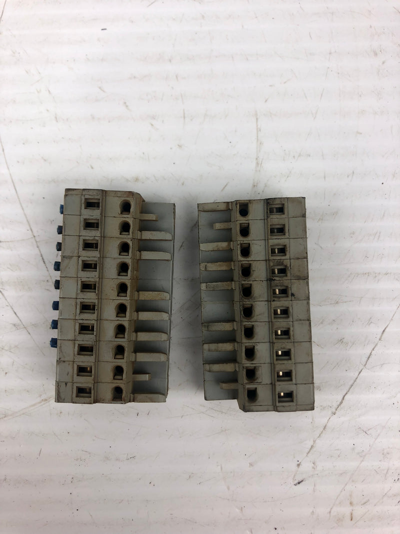 Wago AWG 26-14 10 Slot Terminal Blocks 300V 15A - Lot of 2