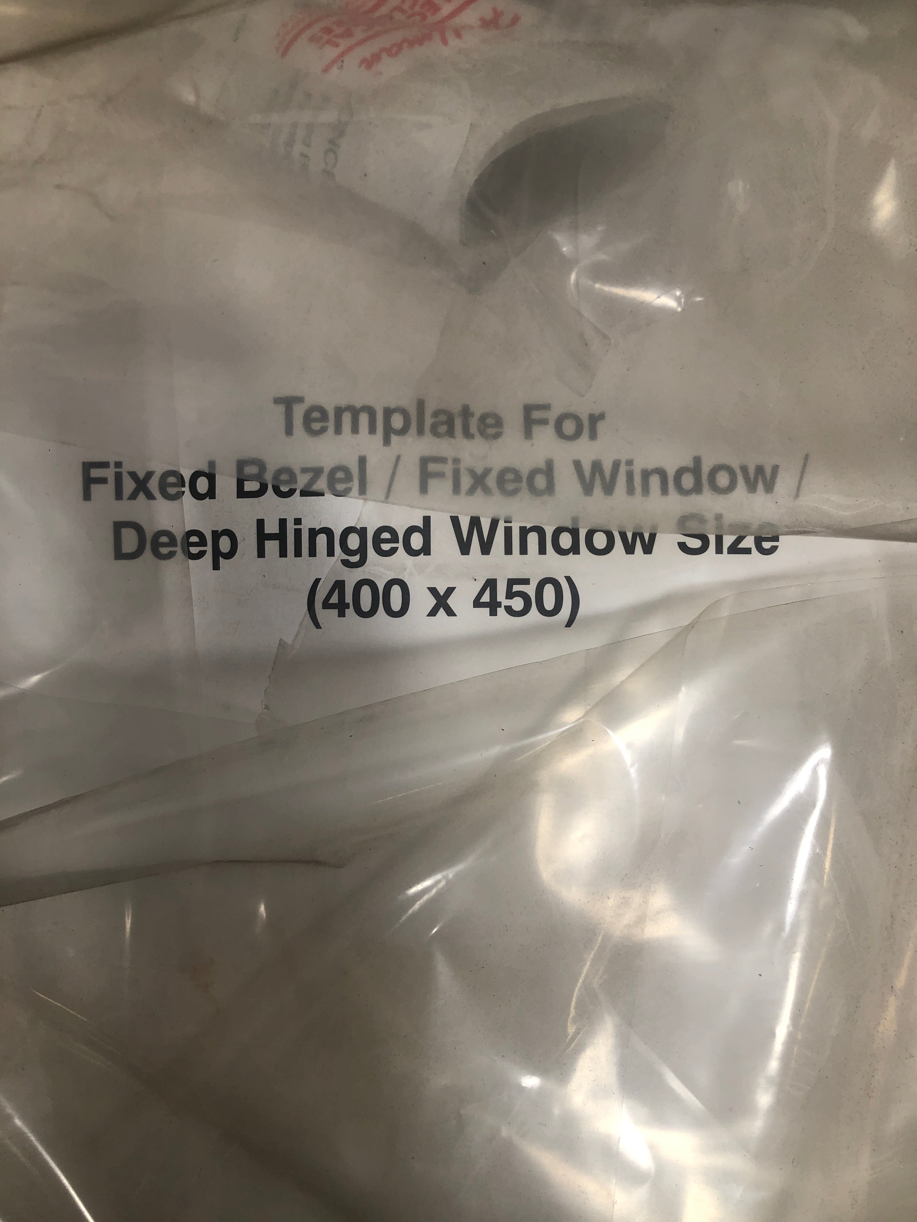 Hoffman 87409-535 Template For Fixed Bezel Deep Hinged Window 400 x 450 Hardware