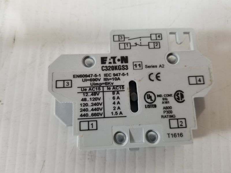 Eaton C320KGS3 Side-Mount Auxiliary Block